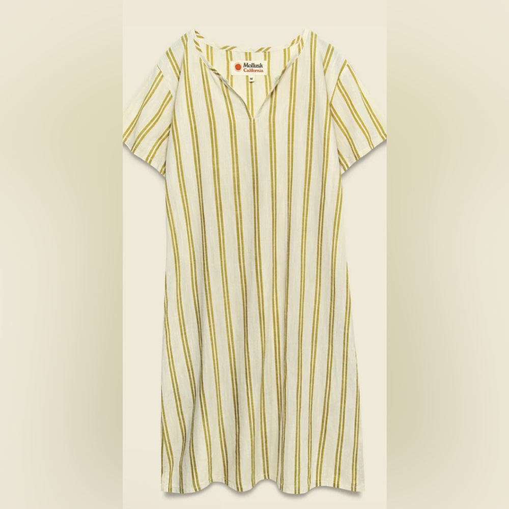 MOLLUSK Striped Playa Dress - Yellow